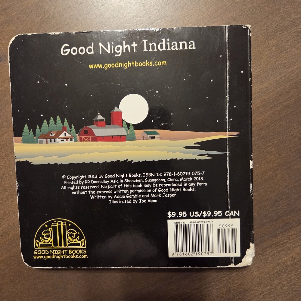 Good Night Indiana Book - Picture 2 of 2